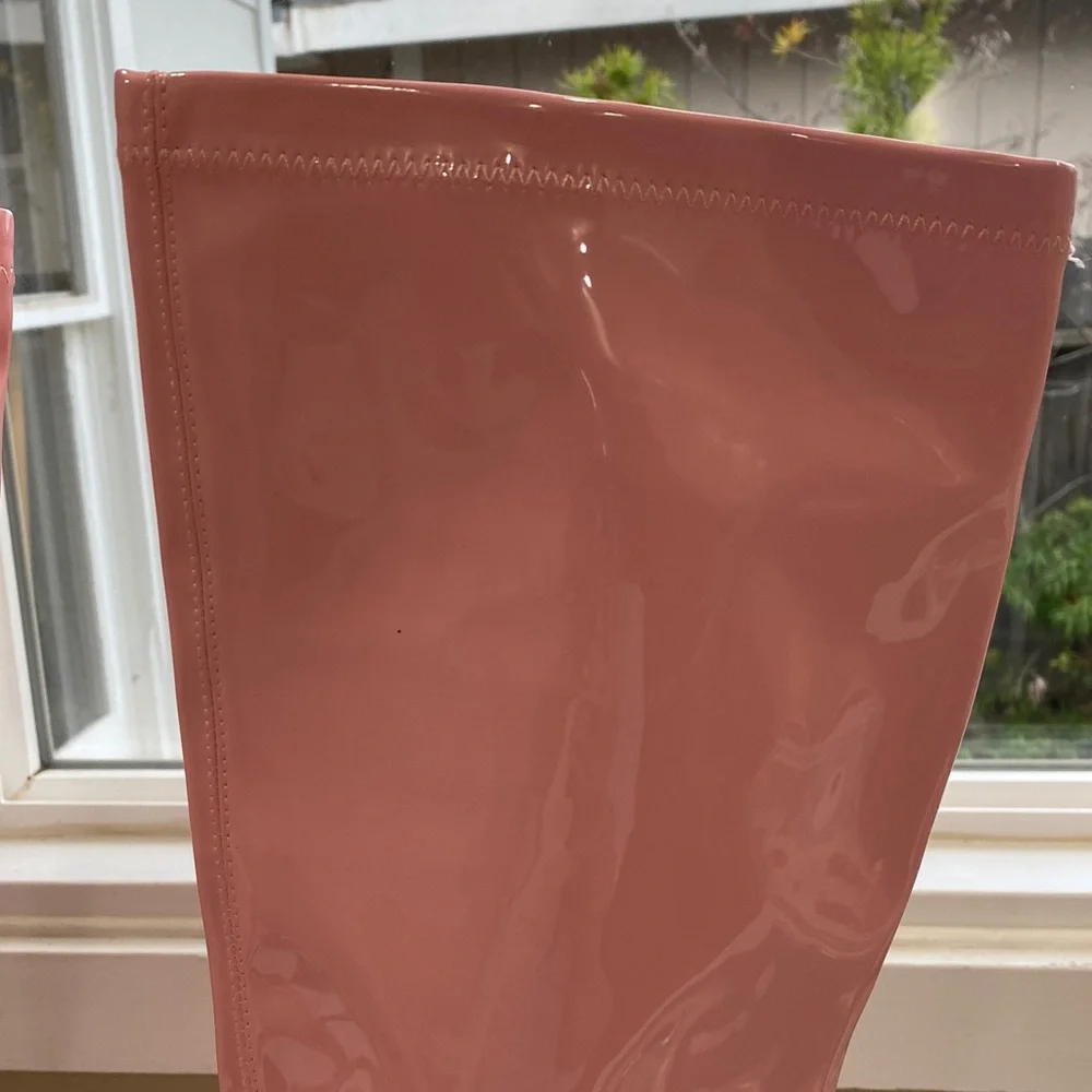 New Mixx Shuz Patent Light Pink Mayra Boots Size 9 - Picture 6 of 13